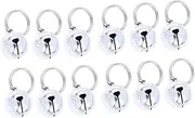 Toddmomy 12pcs Copper Pet Bells Pet Bell Ball Pet Training Bell Hunting Dog Accessories Pet Bell Collar Cat Bells Pet Door Bell Dog Bells Open Pet Bells Small Pet Bell Kitten Collars Silver