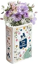 Book Shaped Decorative Vase, Ceramic Book Vase for Home Decor, Unique Book-Shaped Design for Bookshelf Decor, Elegant Home Decoration, Or Bookish Gifts