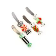SET OF 4 MacKENZIE CHILDS CANDY COTTAGE SPREADER KNIVES BNIB