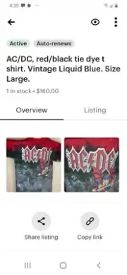 Liquid Blue AC/DC TSHIRT Vintage But new/old Store Inventory, LARGE