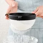 with Handle Flour Sieve Black Strainer Multipurpose Colander Juice