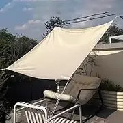 Patio Awning Replacement Fabric, Breathable Polyester Oxford Sun Shade Cover, Backyard Gazebo Roof Shade Cloth, Privacy Sunshade, Multi-Purpose Tarpaulin Cloth Screen,B4×8m