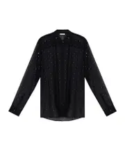 stud-embellished shirt S/M,M/L black