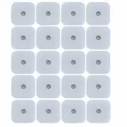 12Pcs Snap On Replacement Electrode Pads For T-E-NS Unit Self Adhesive 2x2 White