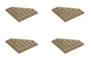 4 New LEGO Dark Tan 6x6 Corner Wedge Plates 6106 cut corners plate angle