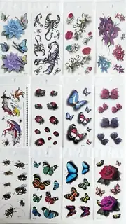 Temporary tattoo water-resistance stickers body arts Wave 6