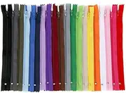 20Pcs 8 inch/20cm Assorted Color Nylon Closed Ended Zippers Replacement Tailor Sewing Crafts Tools Garment Making Supplies Accessories Dressmaker Sewing Clothes DIY Craft