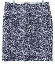14 L NWT Lined Animal Print ANN TAYLOR LOFT Pencil Tiger Zebra Skirt Brown/White