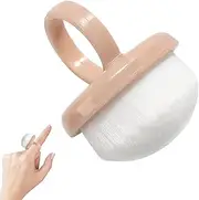 Finger Ring Nail Dust Brush | Nail Prep Manicure Brush Powder Remover - Soft Manicure Art Supplies Makeup Tool for Travel Vacation Outdoor Home Salon