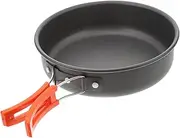 Parliky Camping Cooking Pot Portable Fry Pan Non-Stick Surface Foldable Handle Lightweight Outdoor Cookware for Campfire Hiking