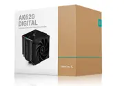 DeepCool AK620 DIGITAL Dual Tower CPU Cooler, 6 Copper Heat Pipes, 2x120 FDB Fans, Inte LGA2066/2011-v3/2011/1700/1200/1151/1150/1155 AM5/AM4