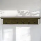 Coat Rack Antique Style 6 Hooks GREEN BLACK National, Home Delivery Service