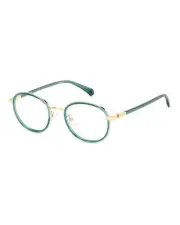 Polaroid PLD D475 G Round Eyeglasses Unisex Gold Frames