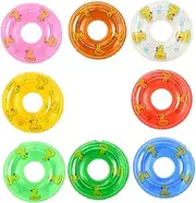 BESPORTBLE 8pcs Mini Inflatable Swimming Rings for Dollhouses - Cute Donut Pool Floats for Birthday Parties - Beach Fun and Pool Decorations Perfect Party Supplies for