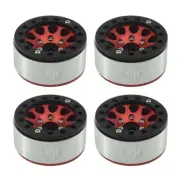 Powerhobby Aluminum 1.55" Beadlock Wheels Red (4) 1/10 Rock Crawler