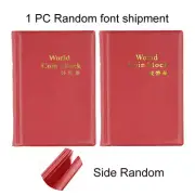 120Grid RED COIN BOOK ALBUM FOLDER FOR COLLECTION MONEY PENNY STORAGE HOLDER