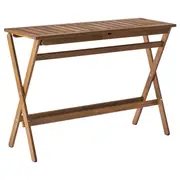 NÄMMARÖ folding table, light brown stained, 108x37 cm