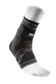 McDavid Elite Engineered Elastic Ankle Brace With Figure 6 Strap & Stays, Black,