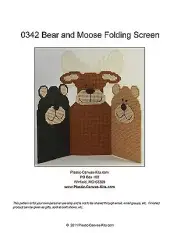 Bears and Moose Folding Screen- Plastic Canvas Pattern or Kit