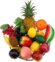 Artificial Fruits Set Decoration Home Pineapple Grape Strawberries Pear Oil Oran