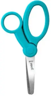 Yoobi - Kids Blunt Tip Scissors - Aqua - Safe for Kids - Kids Craft Scissor