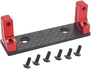 Front Axle Servo Holder for RC Car at 1/10 Scale, Red