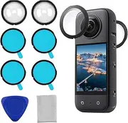 Dual Lens Guards for Insta 360 ONE X3 – Sticky Lens Protector, Scratch-Resistant PC Cover with High Transmittance, Waterproof & Oil-Resistant, Compatible with Insta360 X3 Action Camera Accessories