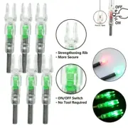 6X Automatic LED Lighted Nocks for ID 6.2mm Carbon Arrows Hunting Archery Arrows