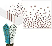 50PCS White and Rose Gold Napkins, Gold Polka Dot Cocktail Party Napkins Paper Napkin Folding 3 Layers Disposable Tableware Dinnerware for Graduation Anniversary Wedding Bridal Baby Shower