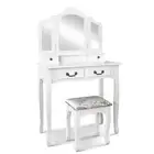 NNEDSZ Dressing Table with Mirror - White
