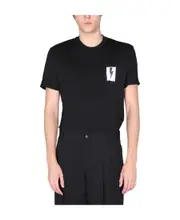 Flag Bolt cotton T-shirt S Black