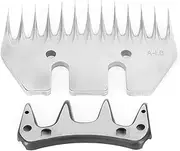 Stainless Steel Sheep Clippers Blade High Hardness Cutting Shearing Cutter Replacement13 Tooth Straight Blade (+ Swing Blade),Material Stainless Steel