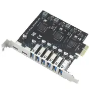 USB 3.2 PCIe card PCIe X1 USB 3.2 Gen1 Expansion Card 6 USB-A and 2 USB-C Ports