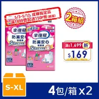 在飛比找PChome24h購物優惠-來復易 防漏安心復健褲 -成人紙尿褲 箱購 (S-XL) 兩