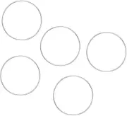 Zerodeko 5pcs Silver Electroplated Iron Rings for DIY Dreamcatchers Thick Sturdy Crafting Circles for Embroidery Wreaths Wind Chimes