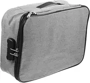 Healeved Portable Fireproof Document Organizer Bag Multi Layer Certificate Storage Case with Lock Travel File Storage for Home and School Use Stylish and Durable Design