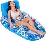 Inflatable Pool Swimming Bed, Inflatable Pool Air Mattress - Sea Float and Po...