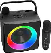 Karaoke Machine with 2 Wireless Microphones, Bluetooth Karaoke Speaker with Part