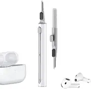 Inesore Cleaner Kit for Airpods Pro 1 2 3 4 Series,Multi-Function Cleaning Pen Tool with Soft Brush Flocking Sponge for iPhone Charging Port,Earbuds,Headphone-White