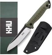 KHU Fixed Blade Knife Survival Knife Full Tang Outdoor Knife Bushcraft Knife - 420HC Steel Nylon Plastic Handle With Kydex Sheath - 27A