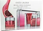 Estee Lauder Nutritious Super-Pomegranate Reveal A Rosy Radiance Set: Moisture Creme+ Milky Lotion Light+ Lotion+ Cleansing Foam 4pcs+2bags