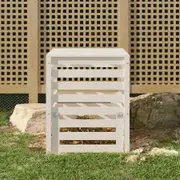 Composter White 63.5x63.5x77.5 cm Solid Wood Pine