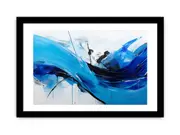 Black Blue Art Framed Art Framed print Art Poster