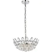 Elegant Lighting 1104D16C Emilia 3 Light 16 inch Chrome Pendant Ceiling Light