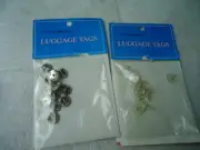 Luggage Tags Metal Tac Pin Fronts & Backs (12 Piece Each) # BK-1 & TT-1 Craft Pi