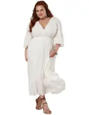 [The Poetic Gypsy] Wild Harmony Maxi Dress in White