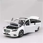 Scale Finished Model Car 1:32 for Subaru Legacy Simulation Alloy Car Model Die-Cast Sound Light Pull Back Toy Vehicle Boy Gift Miniature Replica Car (Size : White)