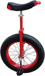 Heavy Duty Adults Unicycle for Tall People/Big Kids/Mom/Dad, 20/24 Inch Wheel Unicycle with Alloy Rim Extra Thick Tire, Load 150Kg/330Lbs (Color : Red, Size : 20 Inch Wheel) Durable TDF