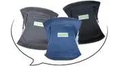 Wegreeco 3PK Male Dog Washable Reusable Belly Band Diapers,Blk/Charcoal/Navy, XL