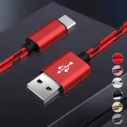 Braided USB C Fast Charge Charger Cable Type C Android Lead 1m 2m 3m Extra Long